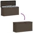 vidaXL Patio Storage Box 74 gal Brown Plastic