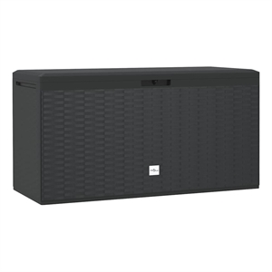 vidaXL Patio Storage Box Anthracite 44.9&quotx18.5&quotx23.6