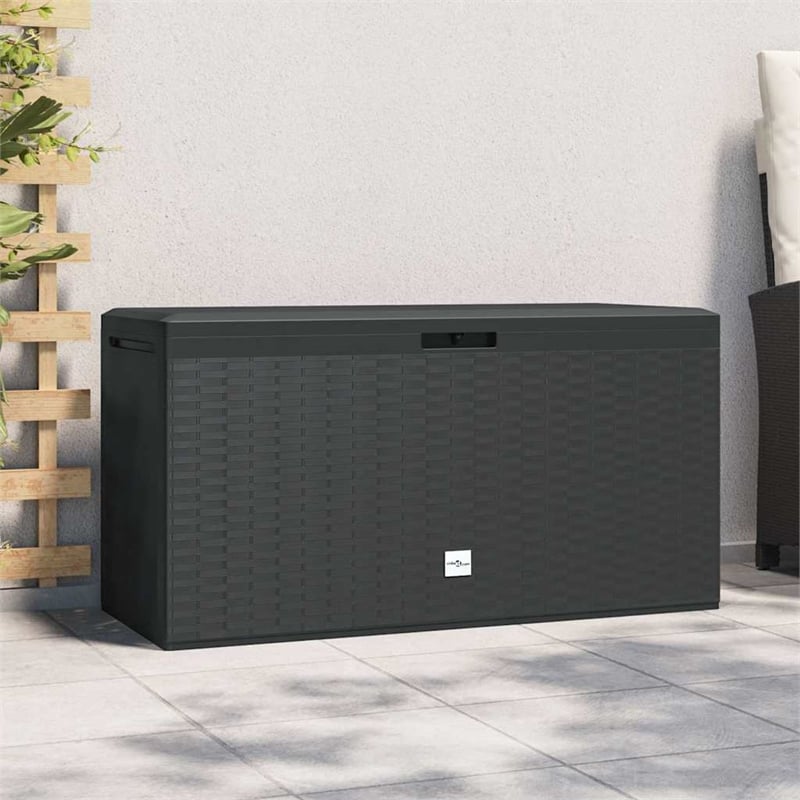 vidaXL Patio Storage Box Anthracite 44.9