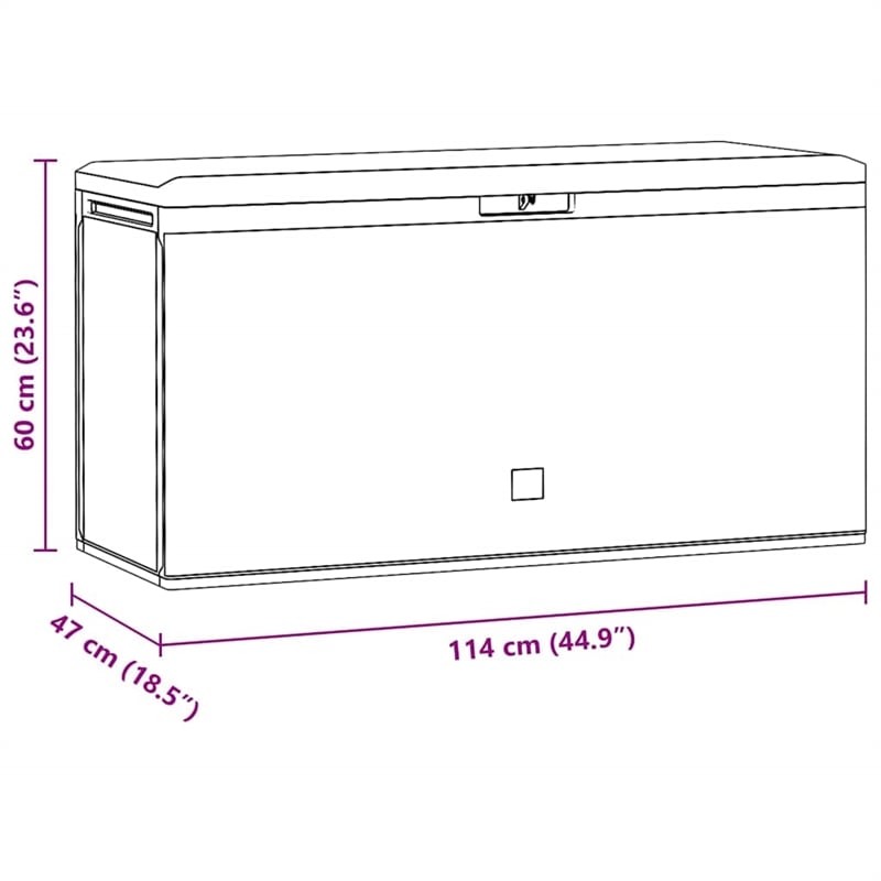 vidaXL Patio Storage Box Anthracite 44.9
