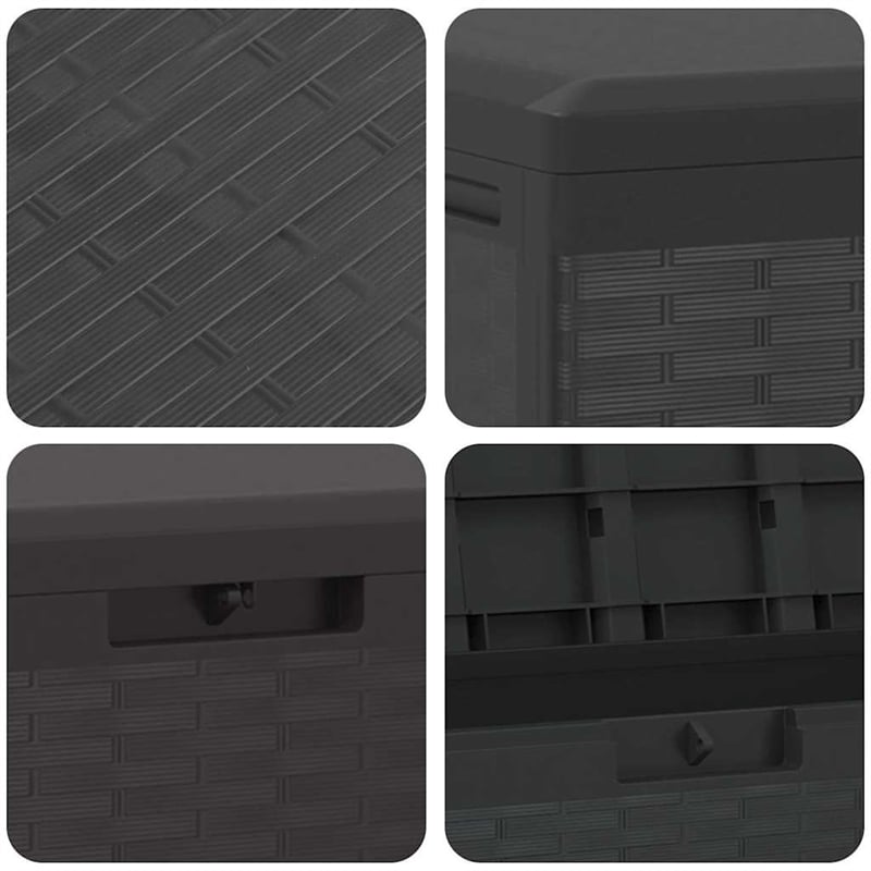 vidaXL Patio Storage Box Anthracite 44.9