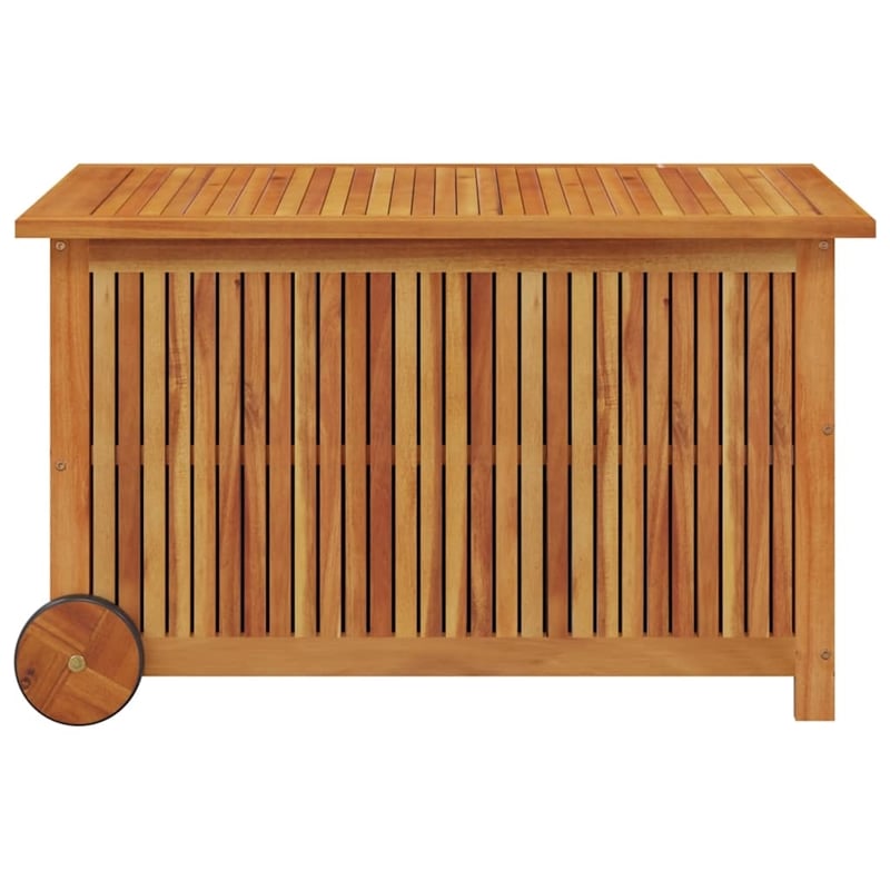 vidaXL Patio Storage Box with Wheels 35.4