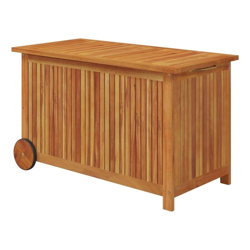 vidaXL Patio Storage Box with Wheels 35.4