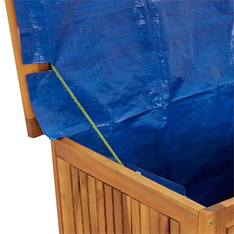 vidaXL Patio Storage Box with Wheels 44.5