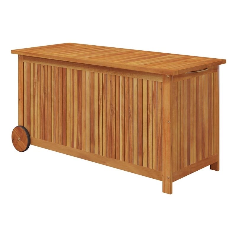vidaXL Patio Storage Box with Wheels 44.5