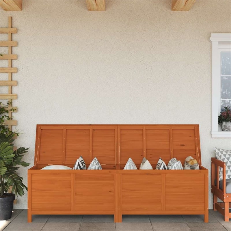 vidaXL Patio Storage Box Brown 78.1