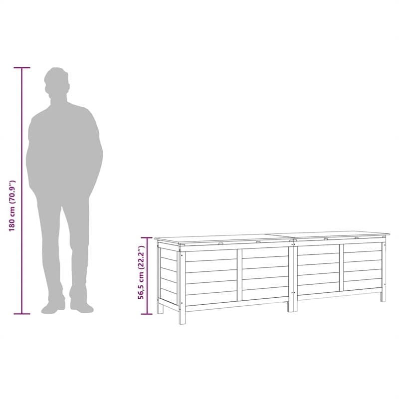 vidaXL Patio Storage Box Brown 78.1