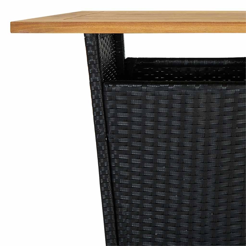 vidaXL Bar Table Black 23.6