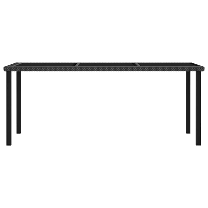 vidaXL Patio Dining Table Black 70.9