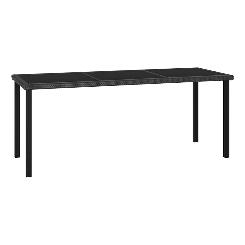 vidaXL Patio Dining Table Black 70.9