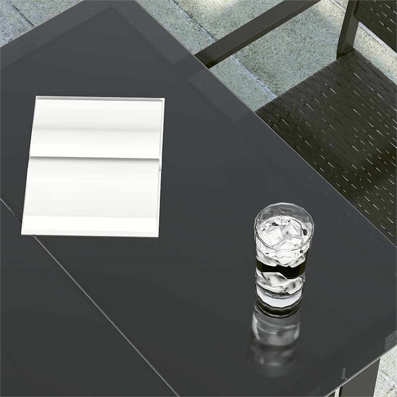 vidaXL Patio Dining Table Black 78.7