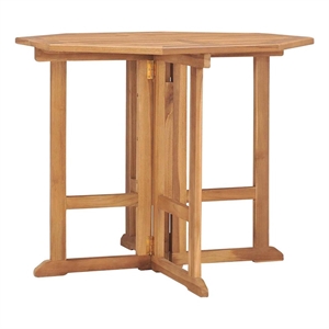 vidaXL Folding Patio Dining Table 35.4&quotx35.4&quotx29.5&quot Solid Teak Wood