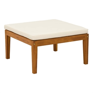 vidaXL Garden Footrest with Cushion Solid Acacia Wood Natural