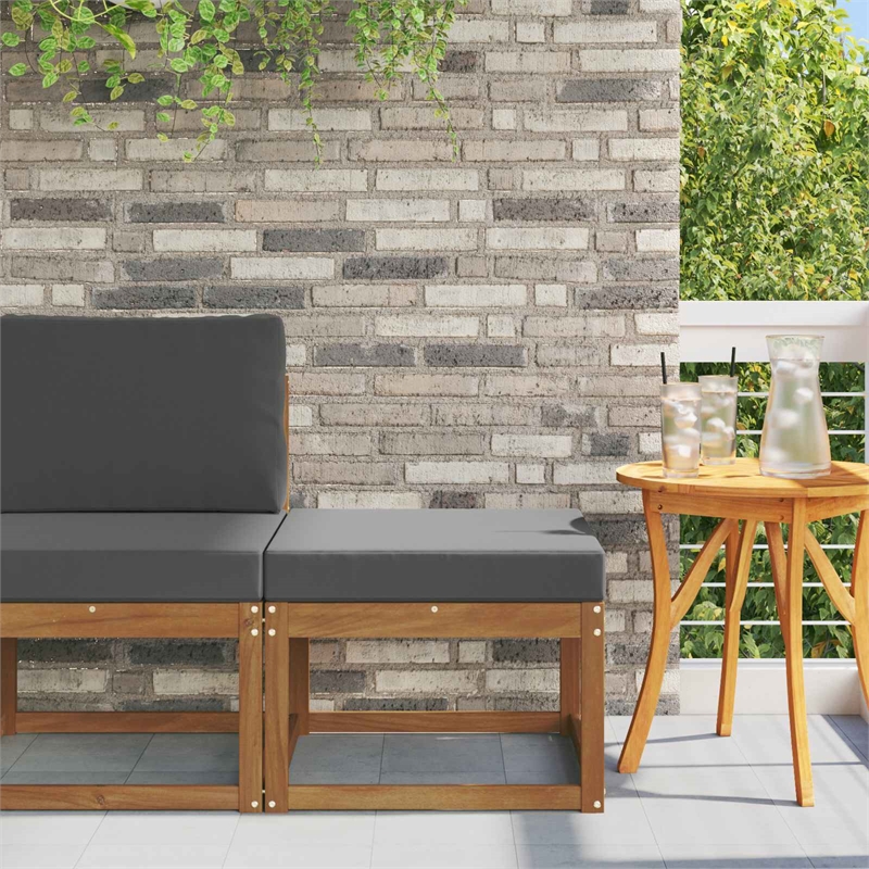 vidaXL Outdoor Footstool Solid Acacia Wood Natural