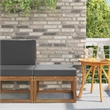 vidaXL Outdoor Footstool Solid Acacia Wood Natural