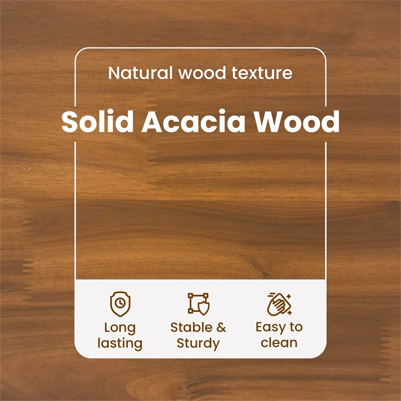 vidaXL Outdoor Footstool Solid Acacia Wood Natural