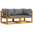 vidaXL Sectional Corner Sofas 2 pcs with Cushions Dark Gray