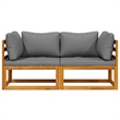 vidaXL Sectional Corner Sofas 2 pcs with Cushions Dark Gray