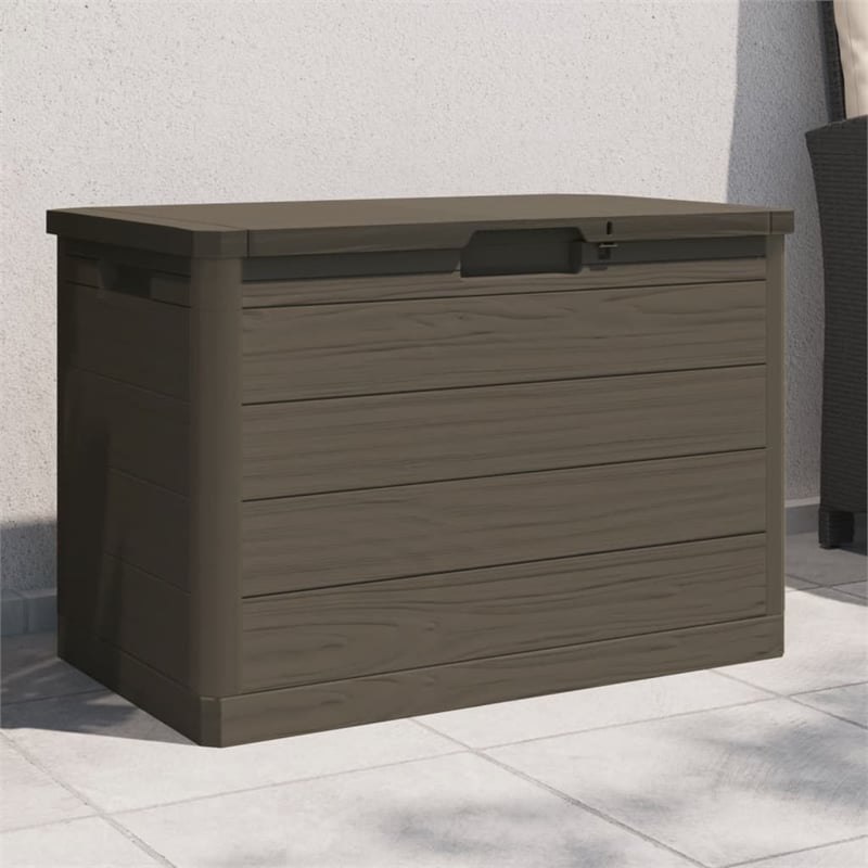 vidaXL Patio Cushion Box Brown 30.5x17.5x20.9