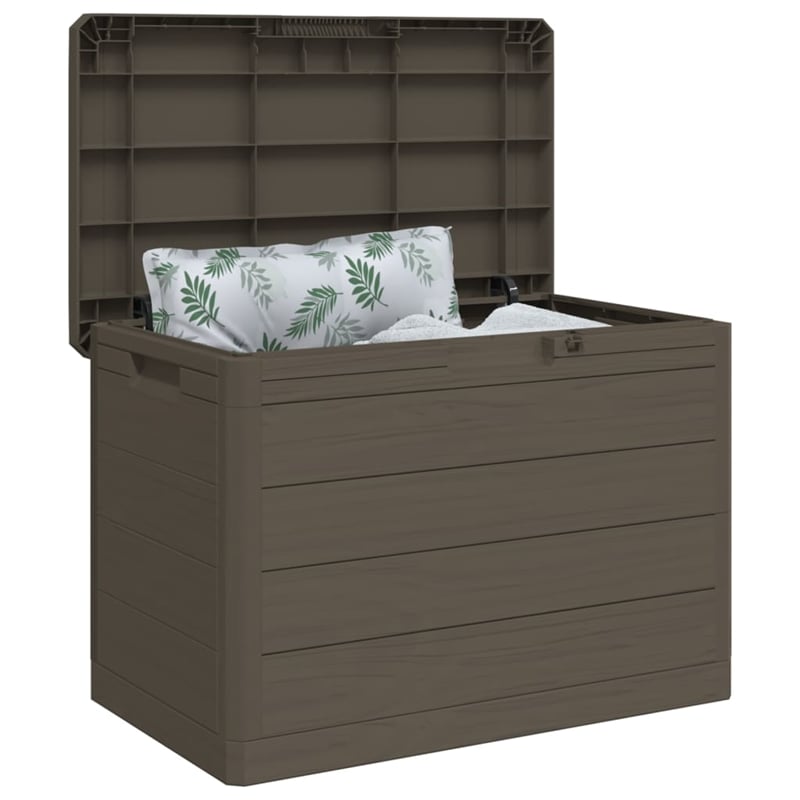vidaXL Patio Cushion Box Brown 30.5x17.5x20.9