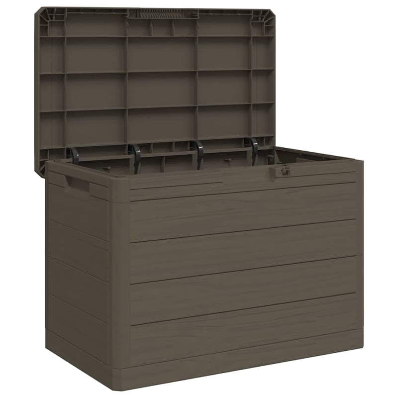 vidaXL Patio Cushion Box Brown 30.5x17.5x20.9