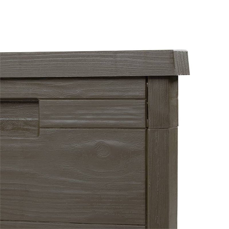 vidaXL Patio Cushion Box Brown 30.5x17.5x20.9