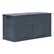 vidaXL Patio Storage Box 84.5 gal Black Plastic