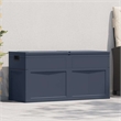 vidaXL Patio Storage Box 84.5 gal Black Plastic