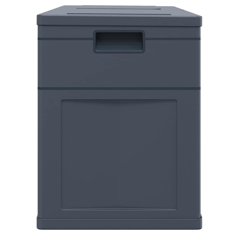 vidaXL Patio Storage Box 84.5 gal Black Plastic