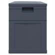 vidaXL Patio Storage Box 84.5 gal Black Plastic