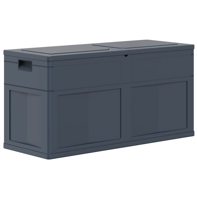 vidaXL Patio Storage Box 84.5 gal Black Plastic