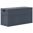 vidaXL Patio Storage Box 84.5 gal Black Plastic
