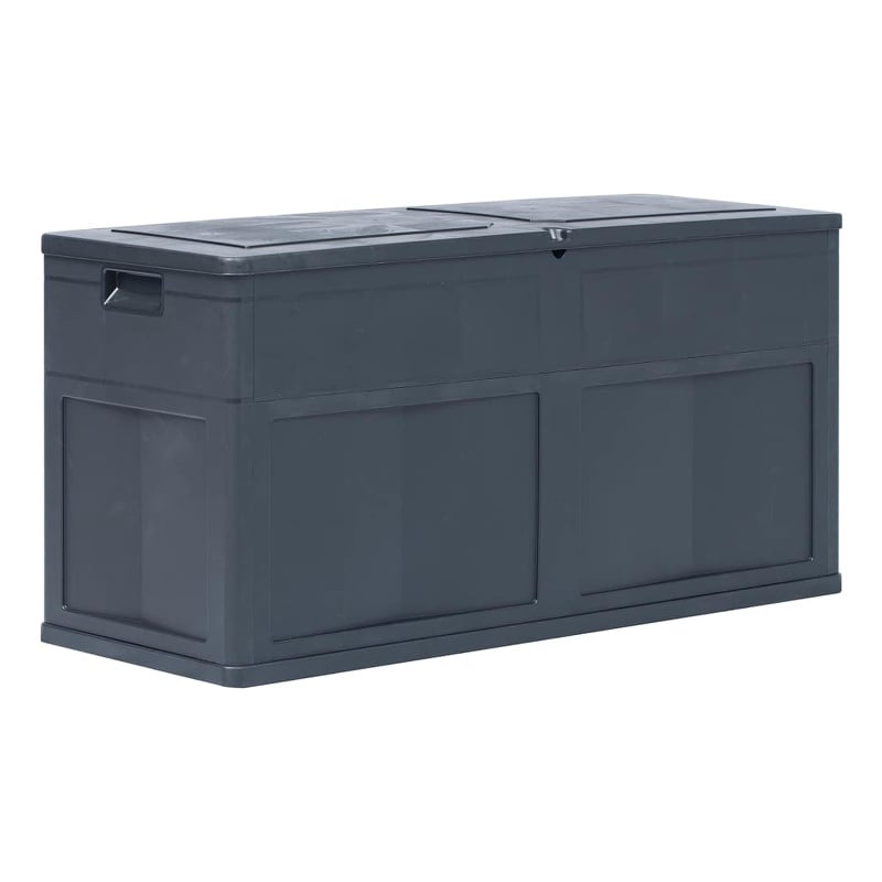 vidaXL Patio Storage Box 84.5 gal Black Plastic
