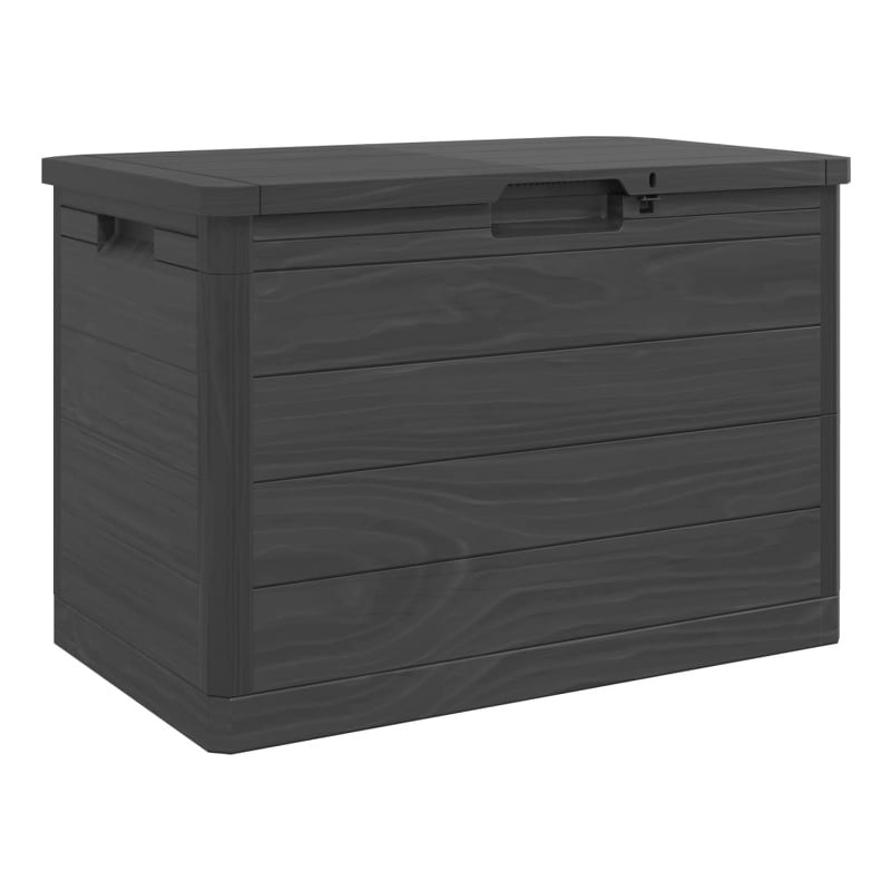 vidaXL Outdoor Cushion Box Anthracite 77.5x44.5x53 cm Polypropylene