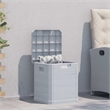 vidaXL Patio Storage Box 23.8 gal Light Gray