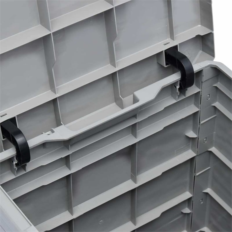 vidaXL Patio Storage Box 23.8 gal Light Gray