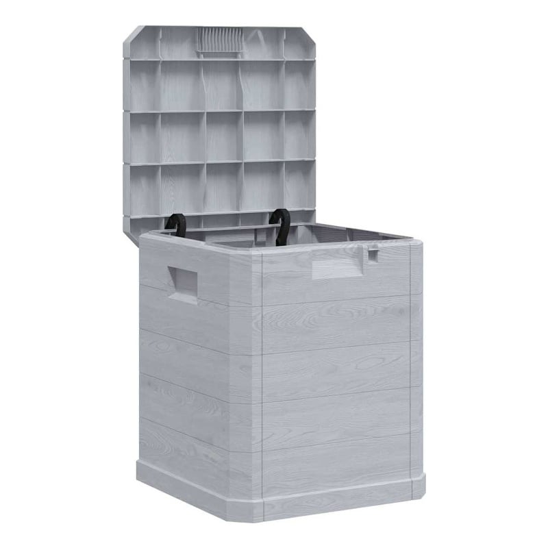 vidaXL Patio Storage Box 23.8 gal Light Gray