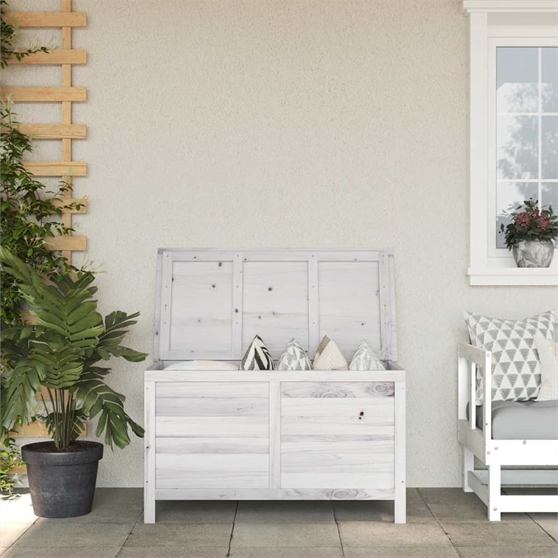 vidaXL Patio Storage Box White 39