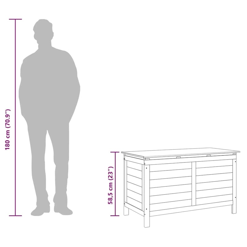 vidaXL Patio Storage Box White 39