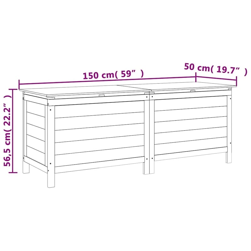 vidaXL Patio Storage Box White 59.1