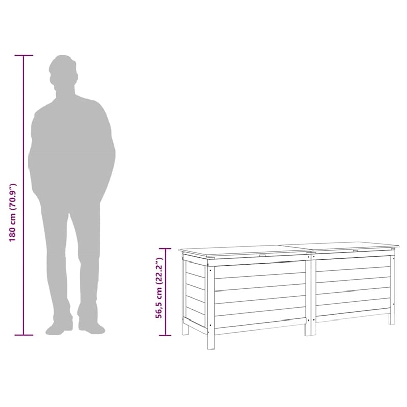 vidaXL Patio Storage Box White 59.1