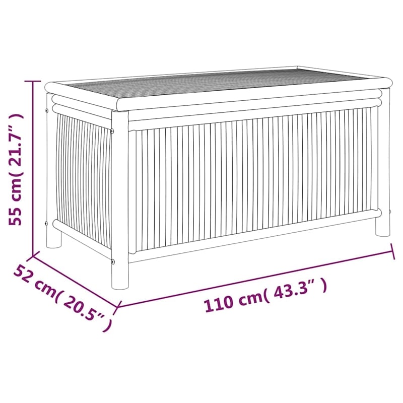 vidaXL Patio Storage Box 43.3