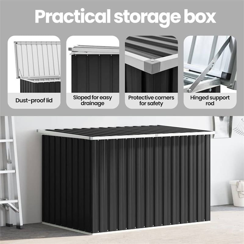 vidaXL Patio Storage Box Anthracite 67.3