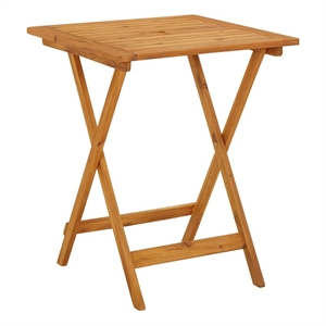 vidaXL Folding Patio Table 23.6&quotx23.6&quotx29.5&quot Solid Acacia Wood