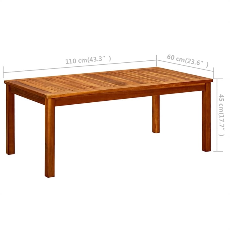 vidaXL Patio Coffee Table 43.3