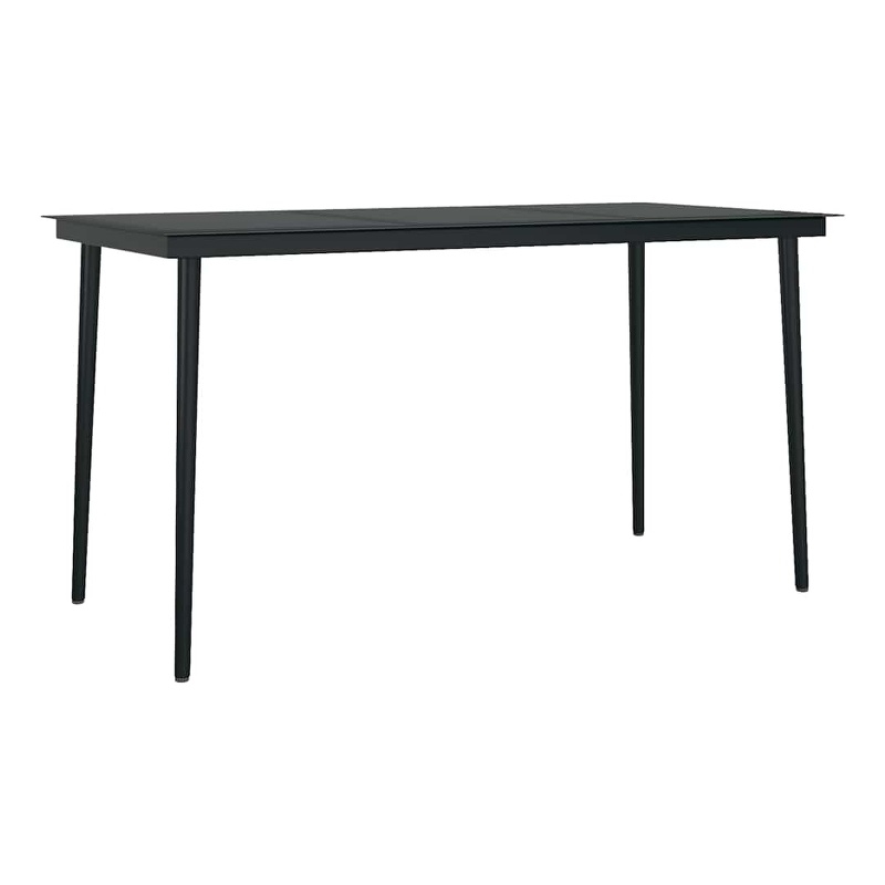 vidaXL Patio Dining Table Black 55.1