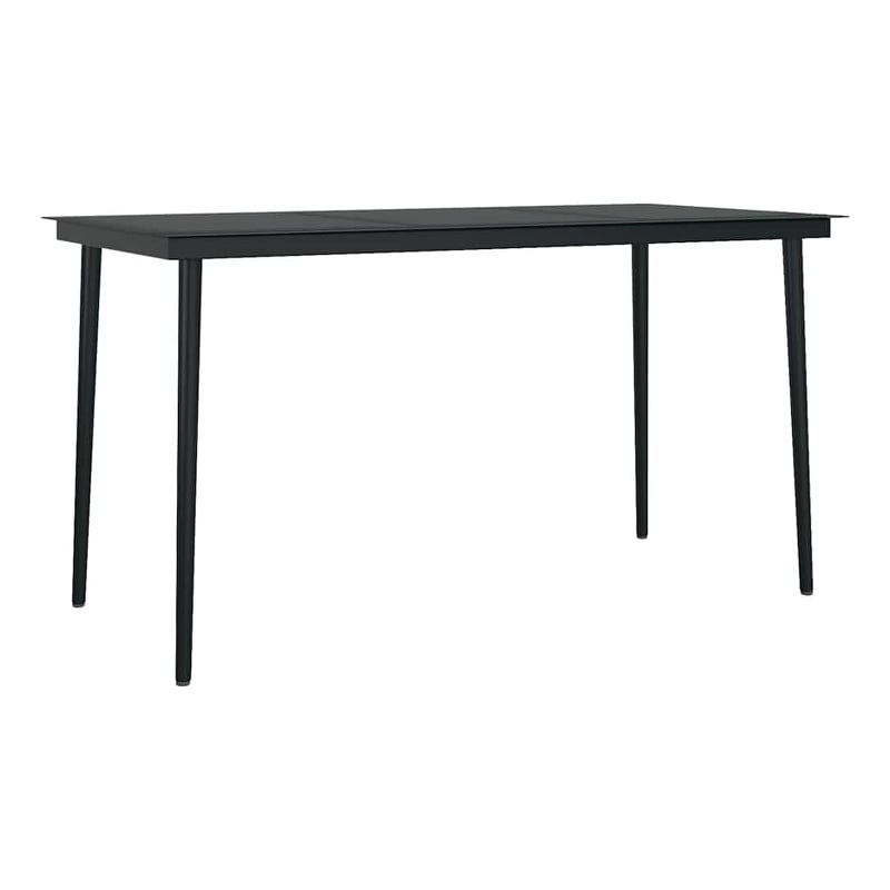 vidaXL Patio Dining Table Black 55.1