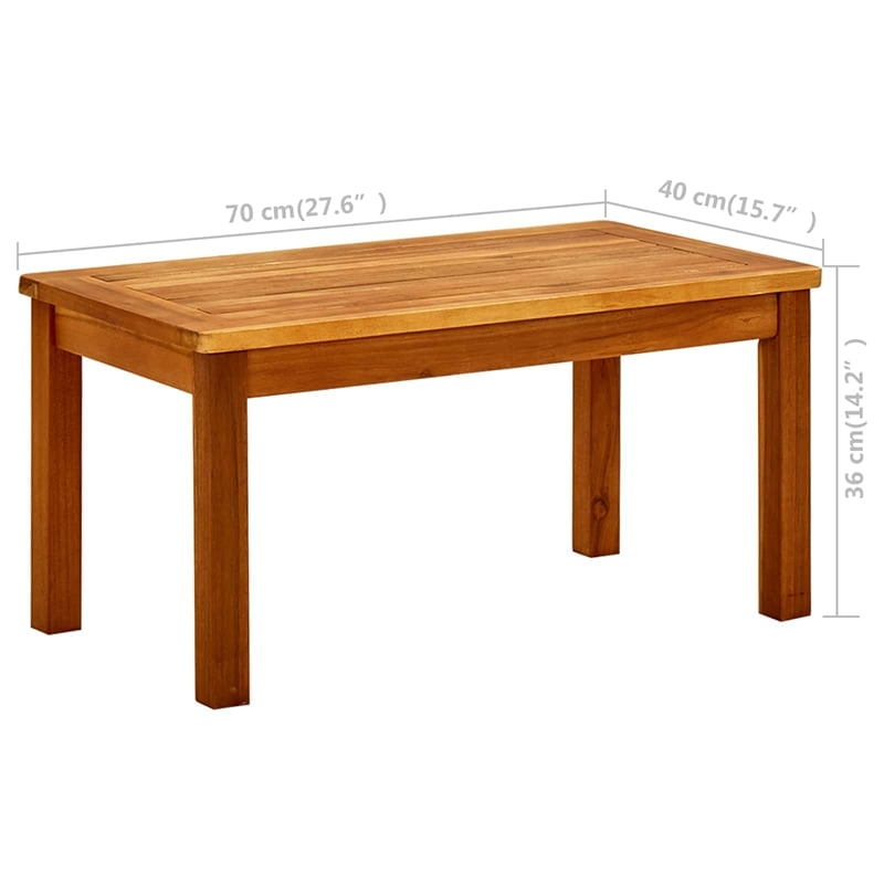 vidaXL Patio Coffee Table 27.6