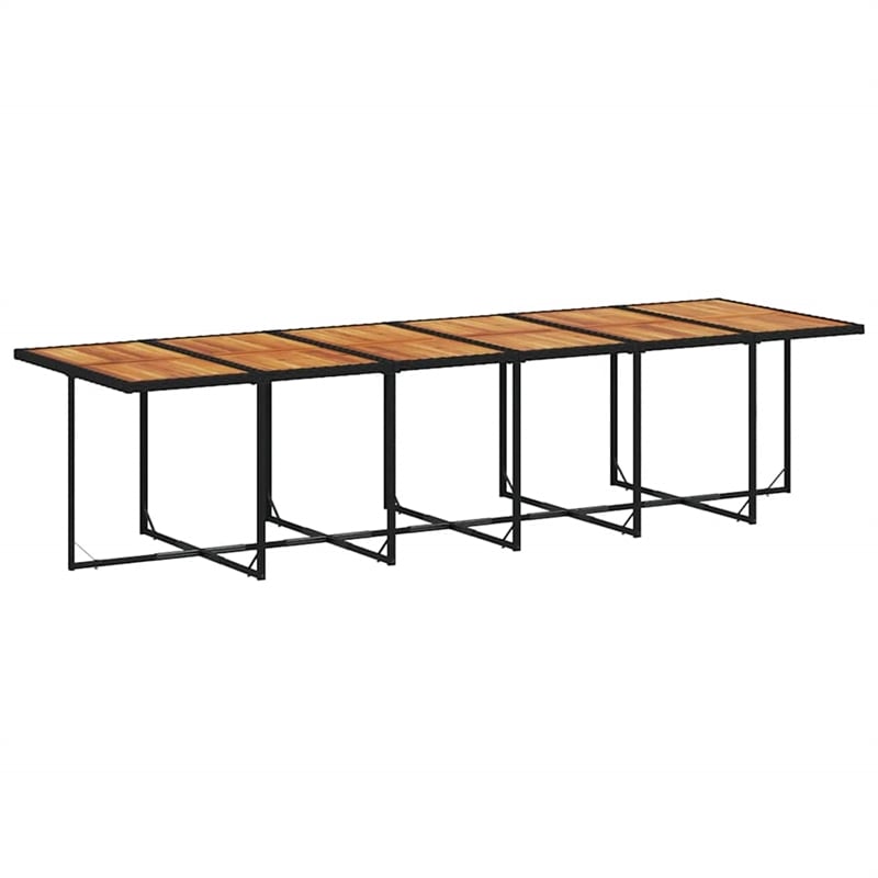 vidaXL Garden Dining Set Black and cream white