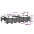 vidaXL Garden Dining Set Black and cream white